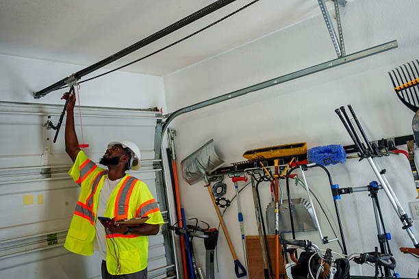 Professional Garage Door Installation technician working in Henderson, TX